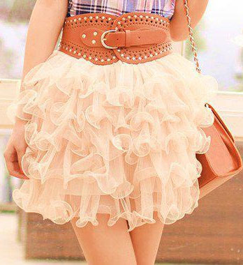 T�ll� ponponlu etek modeli