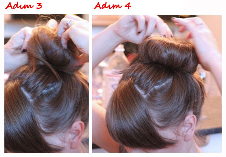 Donut topuzu nas�l yap�l�r